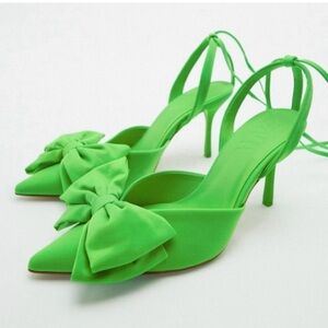 Zara slingback heel with bow
